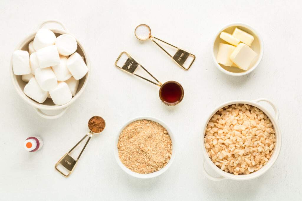 ingredients for Pumpkin Pie Rice Krispies