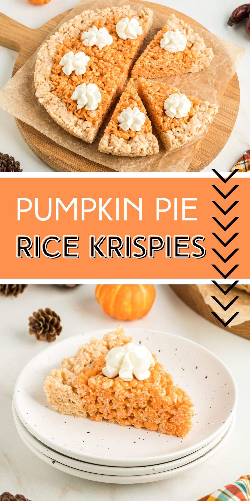 Pumpkin Pie Rice Krispies Treats transform ordinary rice krispies treats into a fun-packed Fall-inspired sweet treat! via @familyfresh