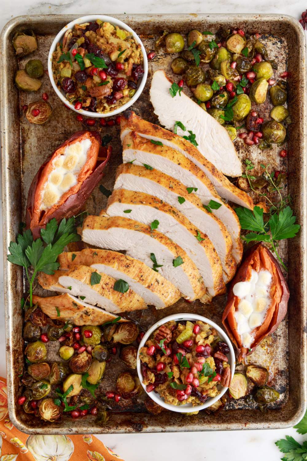 Thanksgiving Dinner for Two (One Sheet Pan!)