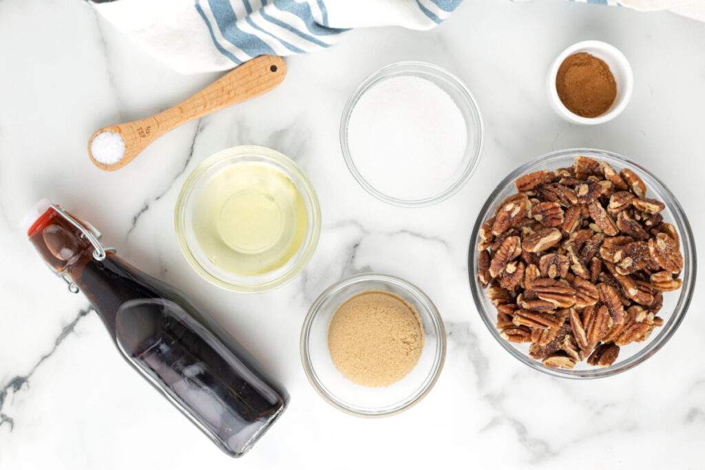 ingredients for Air Fryer Candied Pecans