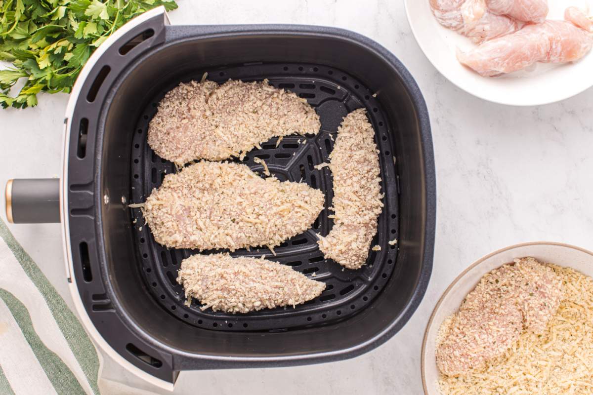 coated chicken tenders in air fryer