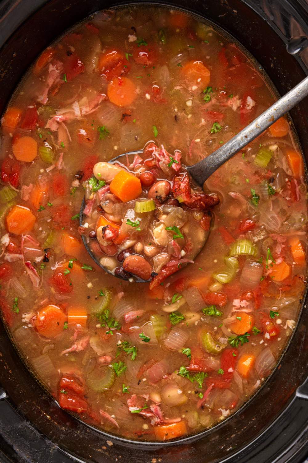 Slow-Cooker Easy Multi-Bean Soup Recipe 