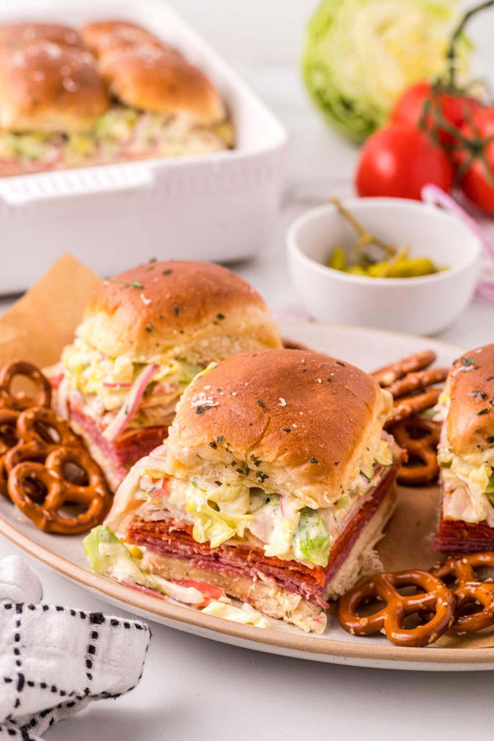 Grinder Sliders on a plate