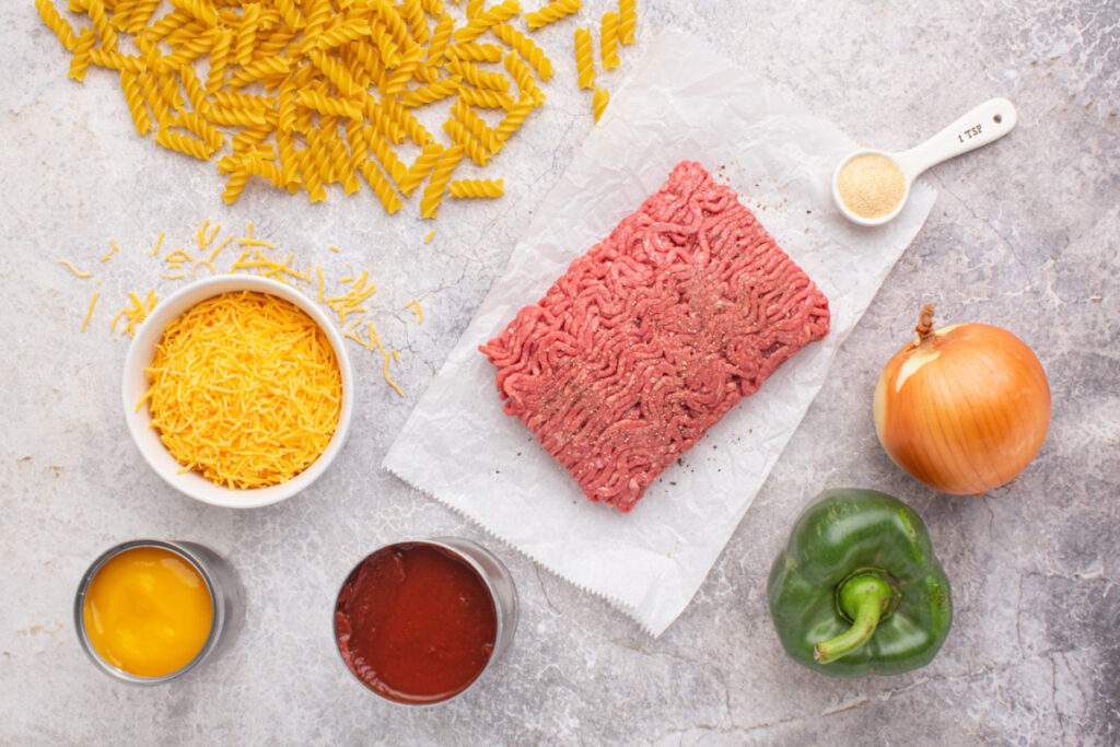 ingredients for crockpot sloppy joe casserole