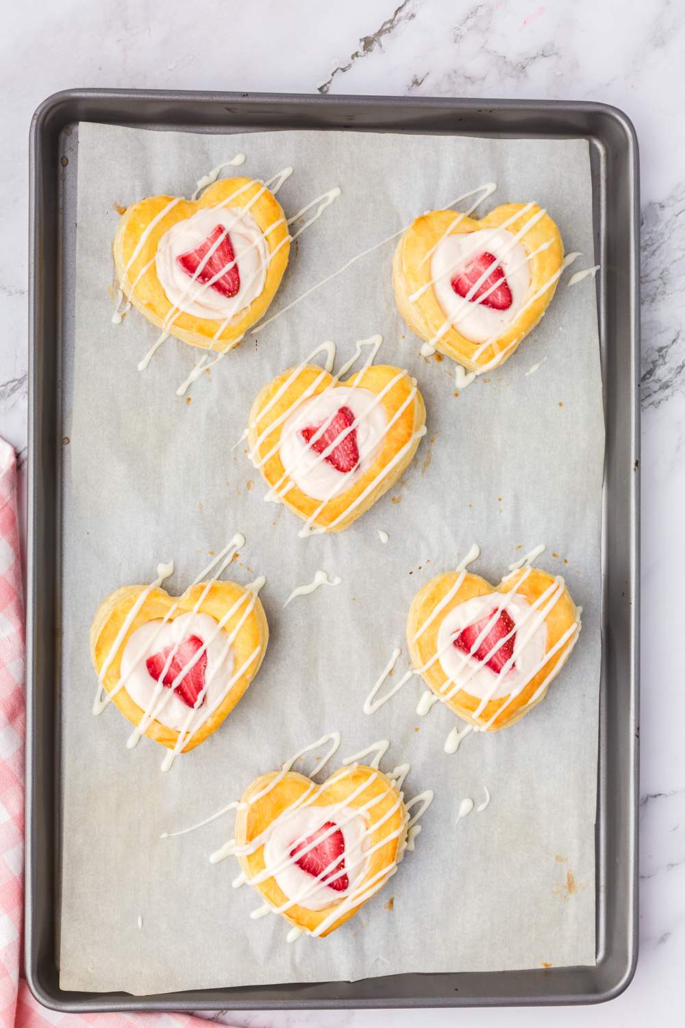 frosting drizzle over pastries