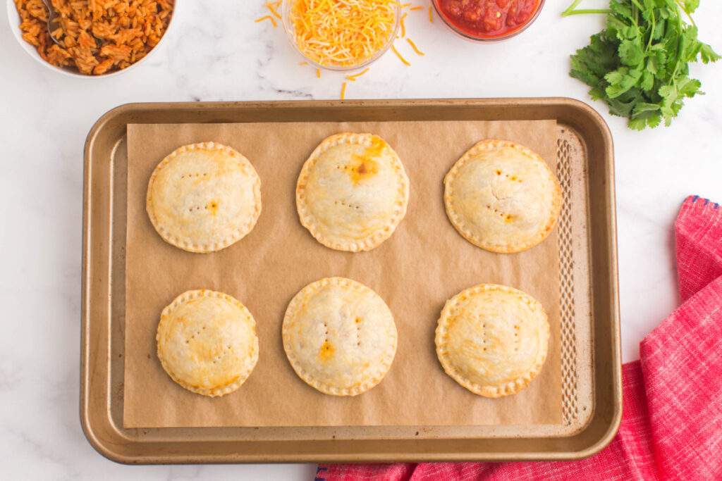 Taco Hand pies- on baking dish