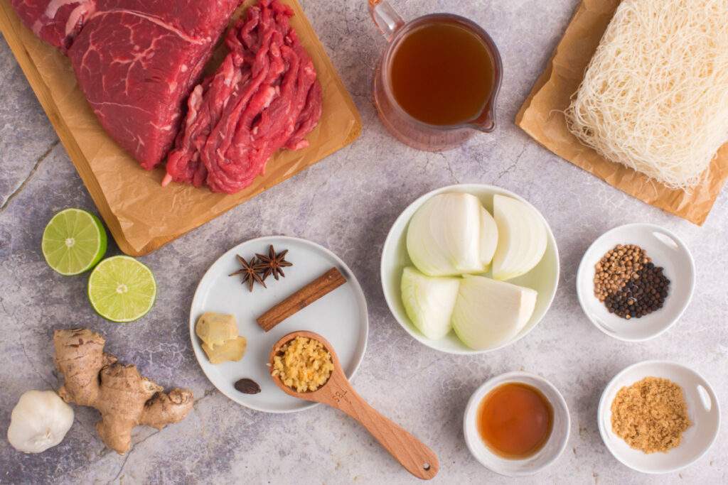 ingredients for Instant Pot Beef Pho