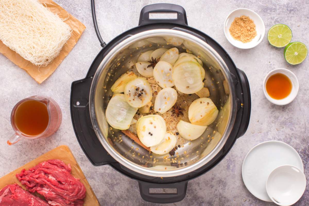 star anise, cardamon pod(s), cinnamon, coriander and peppercorns added to instant pot