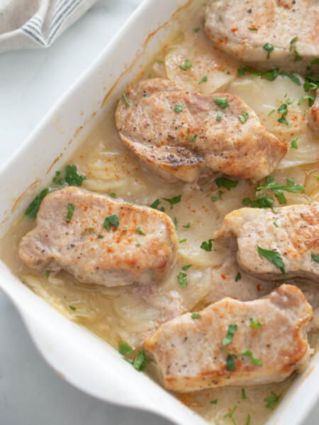 Pork Chops and Scalloped Potatoes Casserole