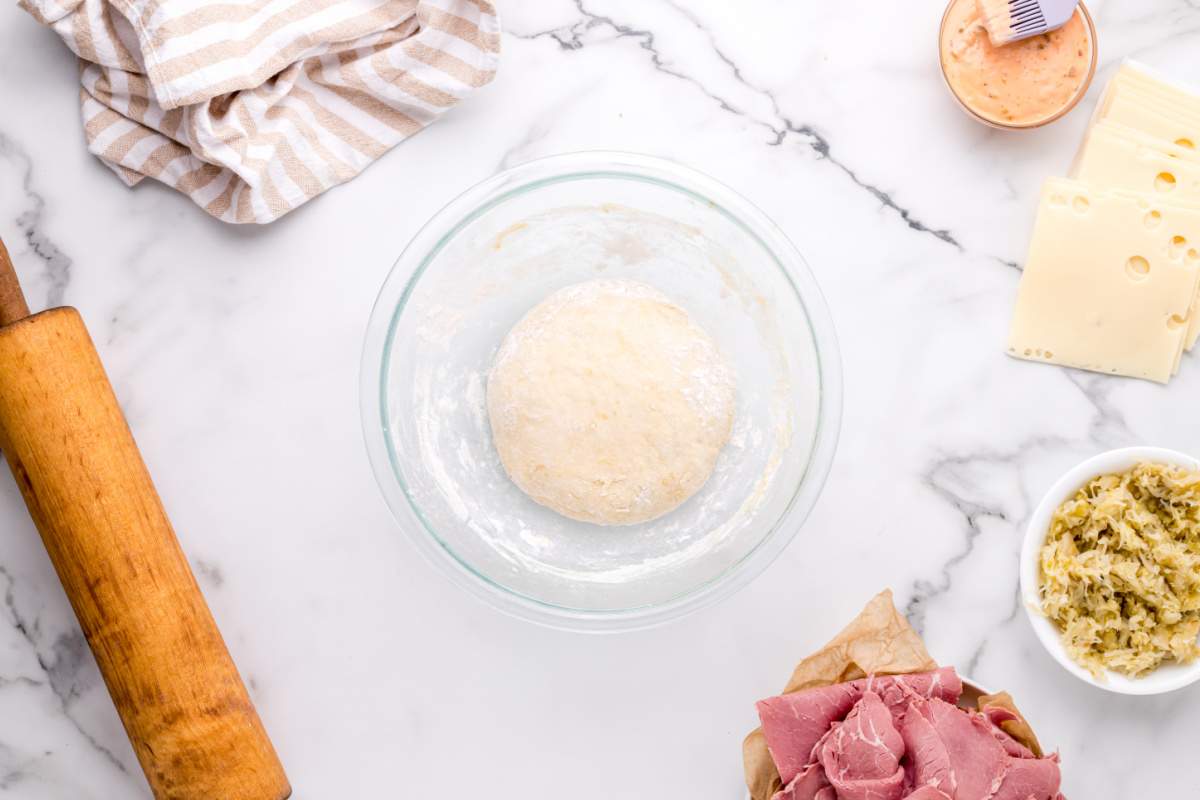 pizza dough in a bowl