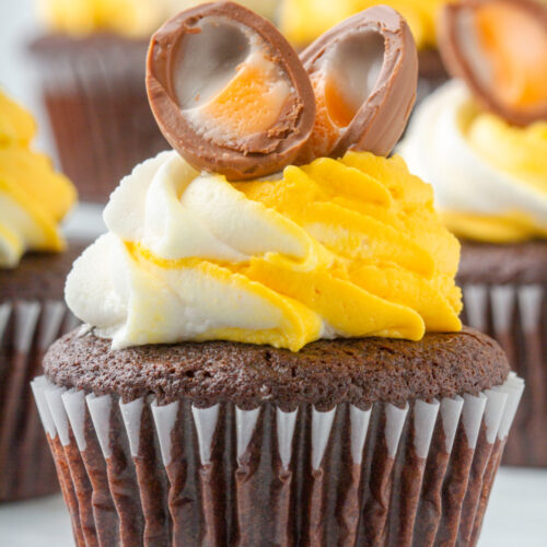 Cadbury Egg Cupcakes