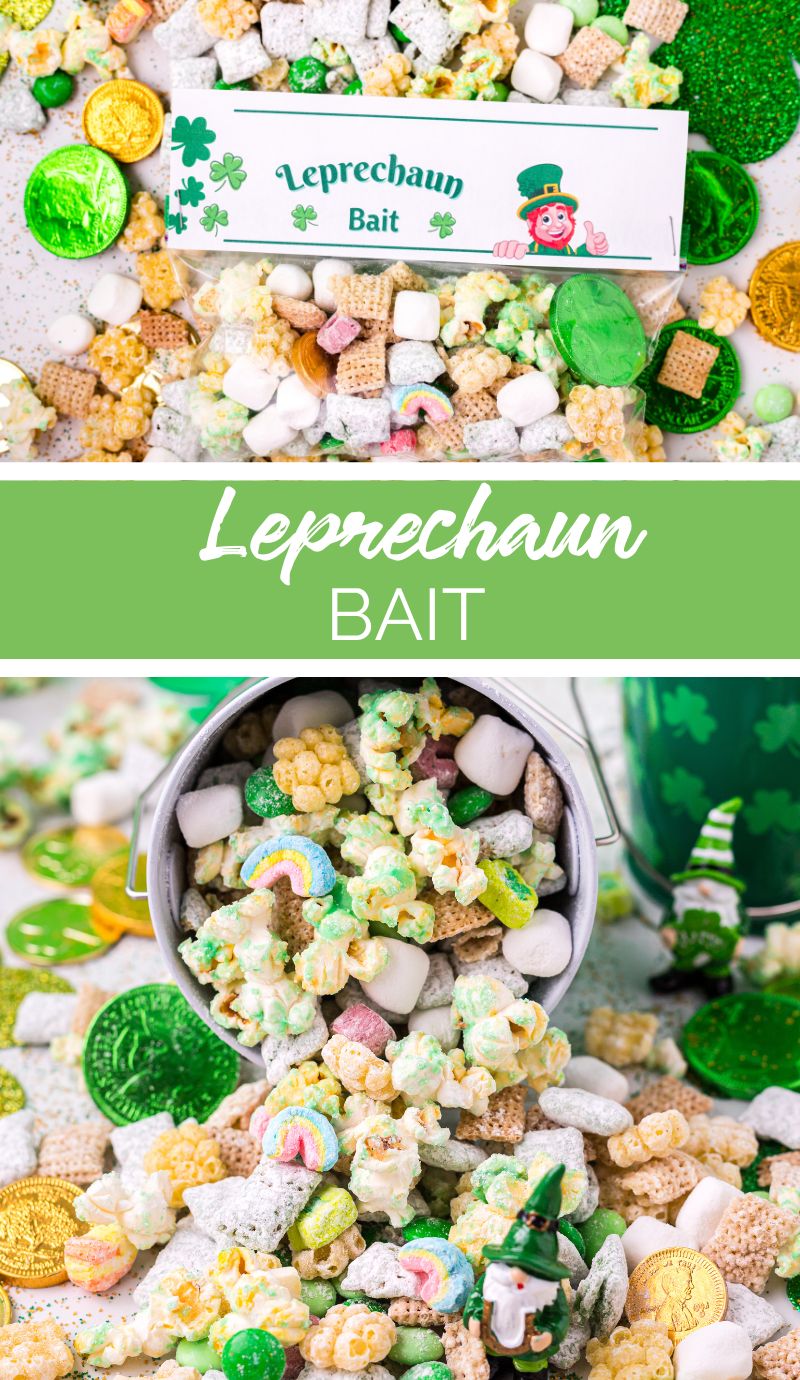 Introducing the latest and greatest in leprechaun luring - Leprechaun Bait made green Muddy Buddies! Super yummy and fun to make! via @familyfresh