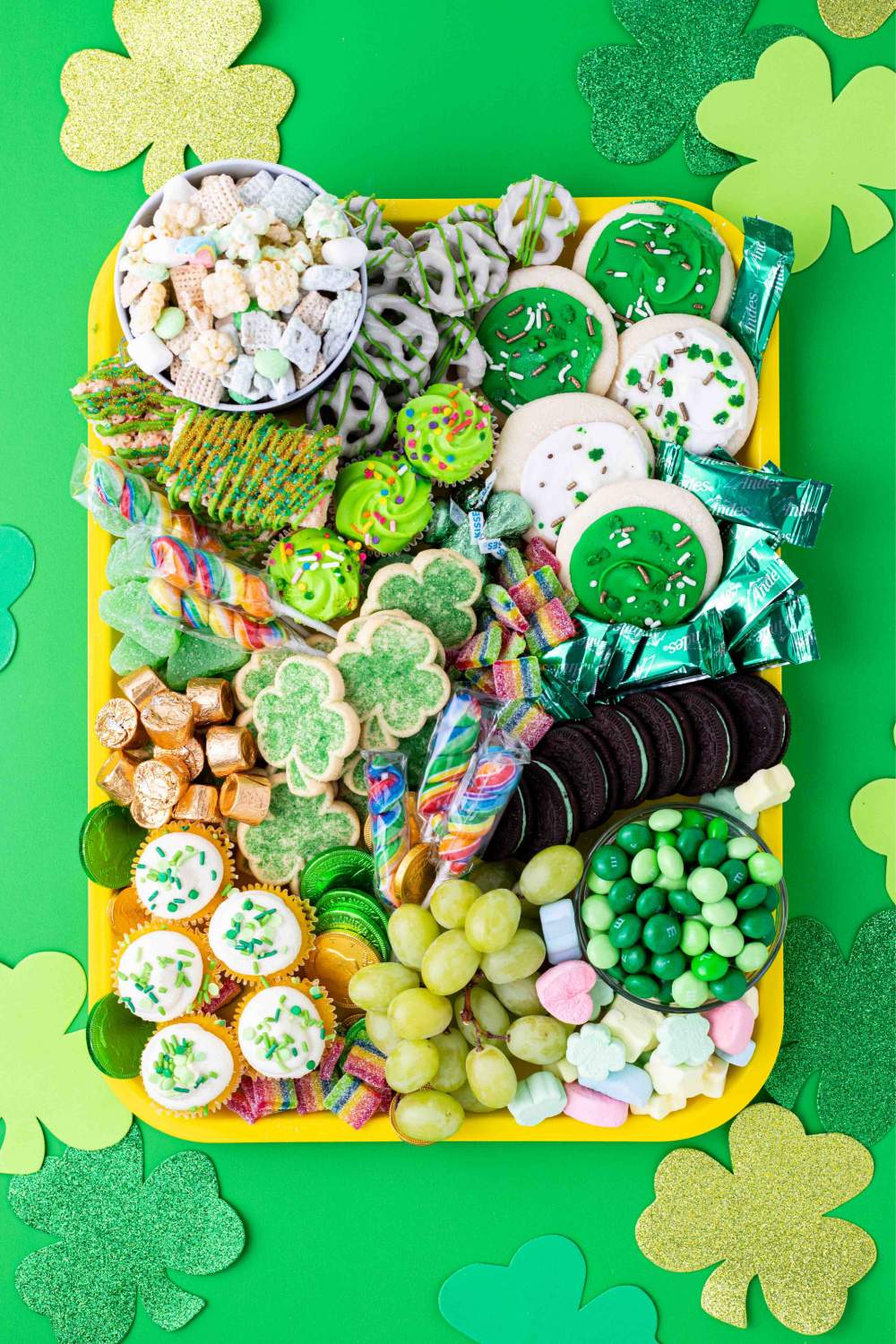 Looking for a fun and festive way to celebrate St. Patrick's Day? Why not try creating a St.Patrick's Day charcuterie board? via @familyfresh