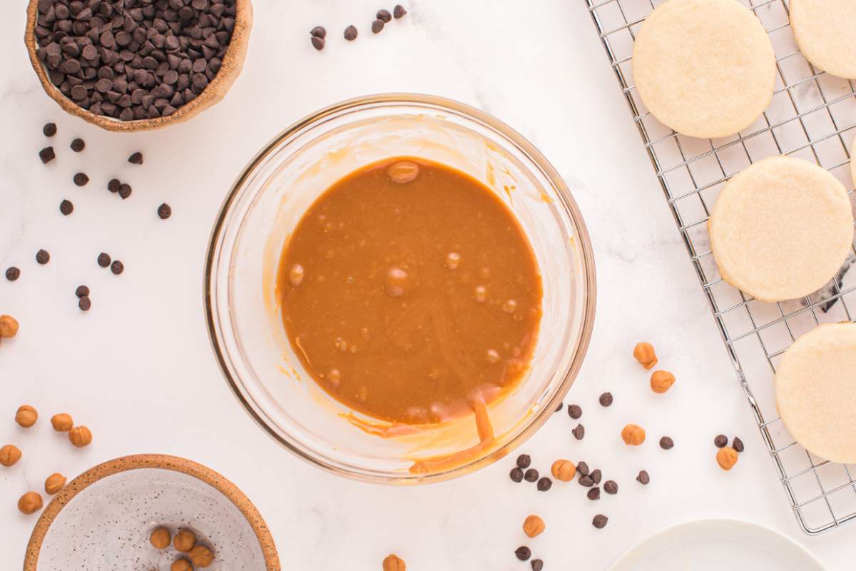 melted caramel in a bowl