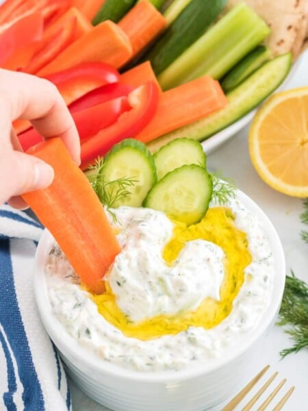 Tzatziki Sauce with vegetables