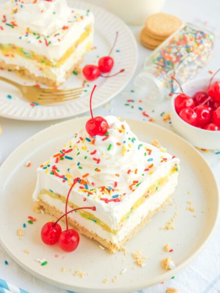 birthday cake lush cake on a plate