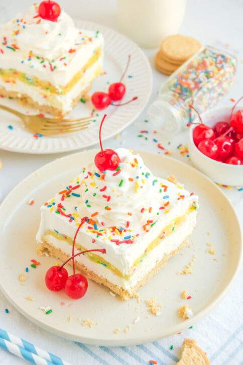 birthday cake lush cake on a plate