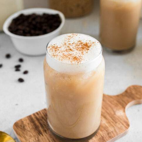 Brown Sugar Oat Milk Espresso in a glass