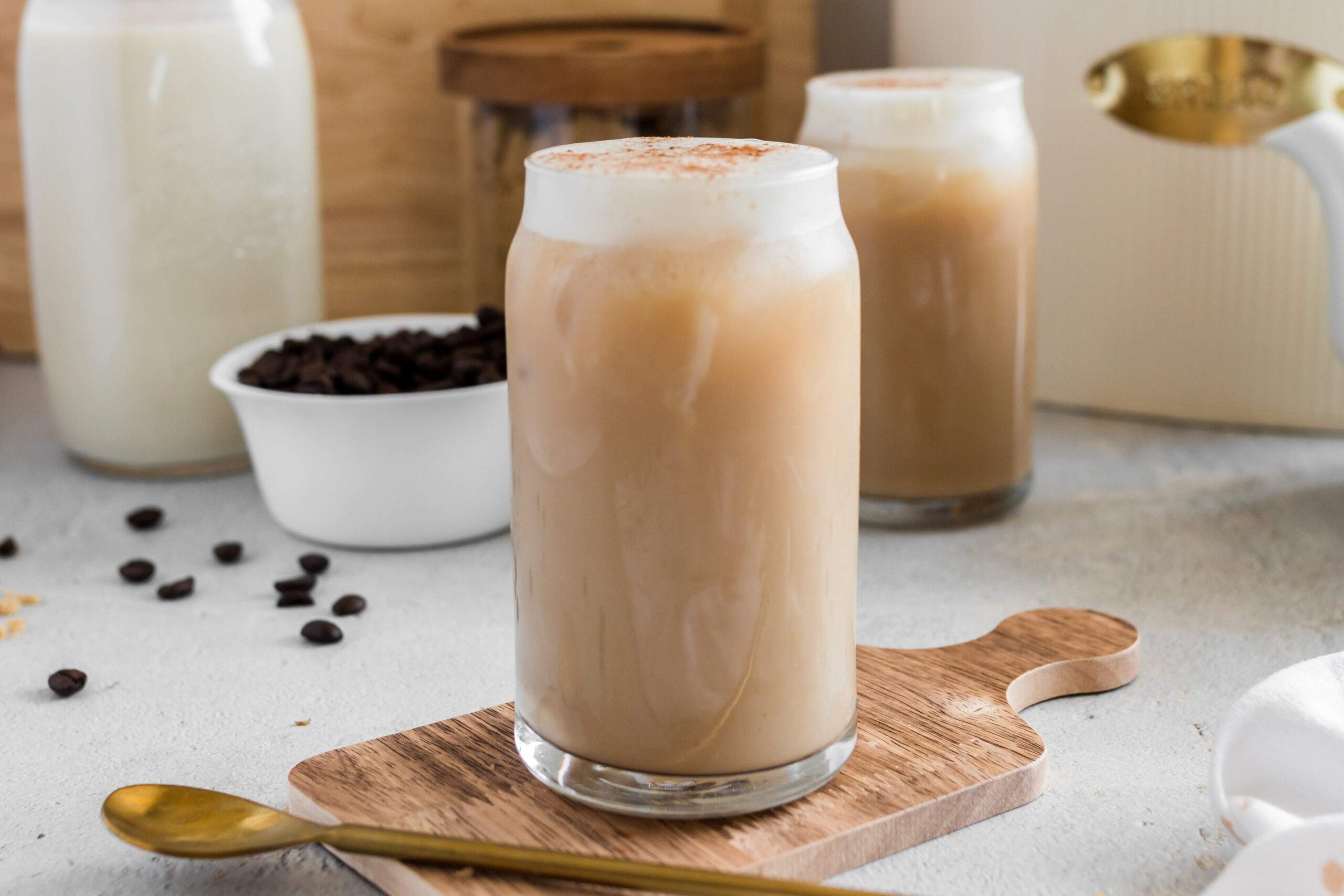 Brown Sugar Oat Milk Espresso in a glass