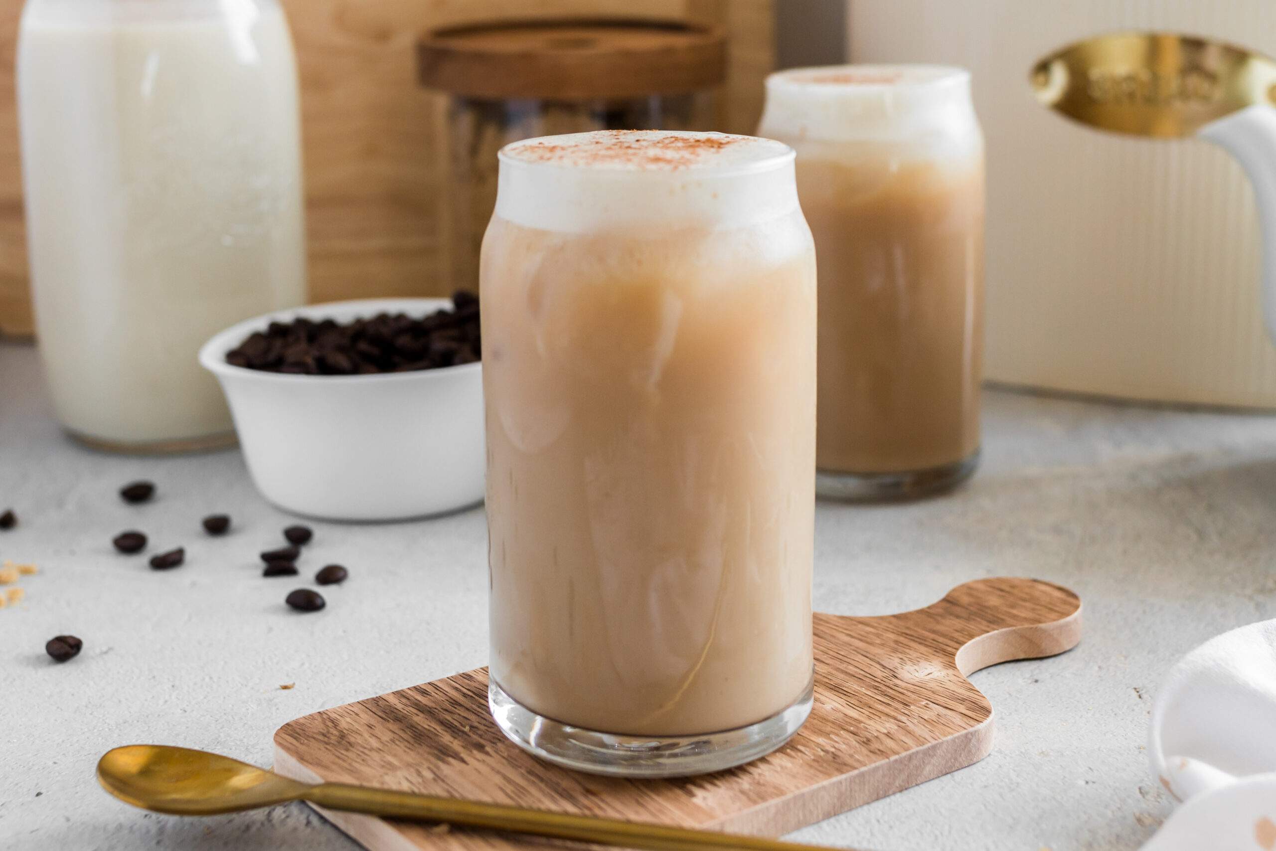 Brown Sugar Oat Milk Espresso in a glass