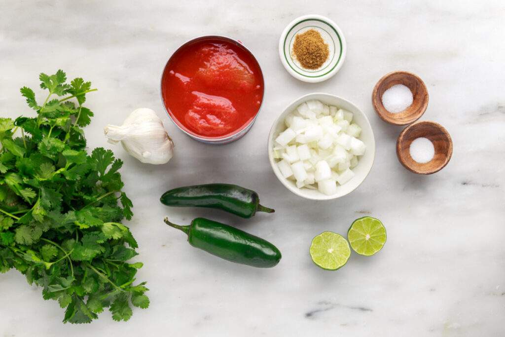 ingredients for Restaurant Style Salsa