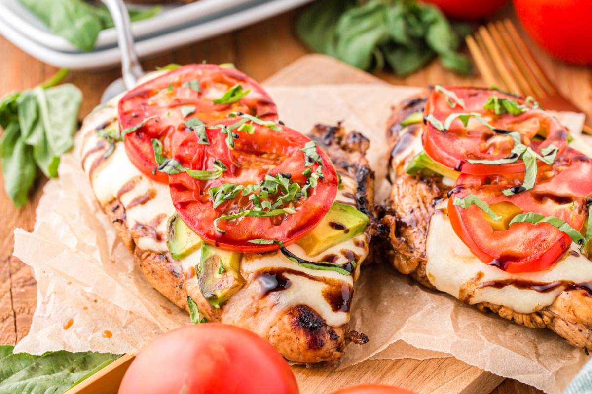 California Chicken on parchment paper