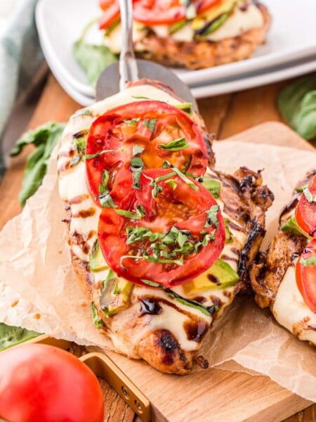 California Chicken on parchment paper
