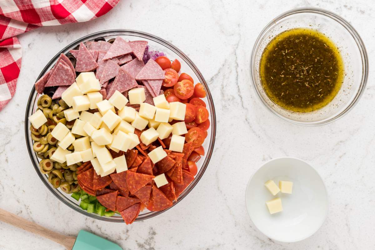 other ingredients added to pasta bowl