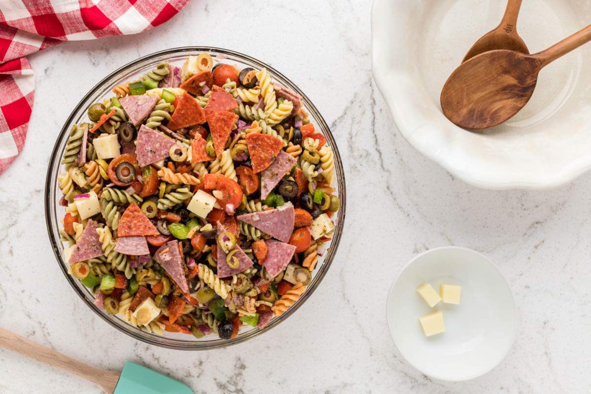 Classic Italian Pasta Salad in a bowl