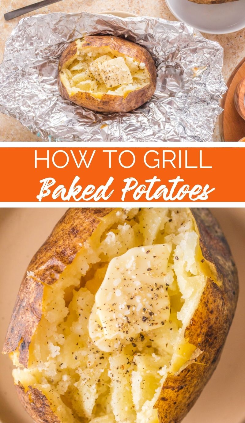 Let me show you how to Grill Baked Potatoes. It's a great way to make fluffy potatoes with a delicious skin without heating up your kitchen! via @familyfresh