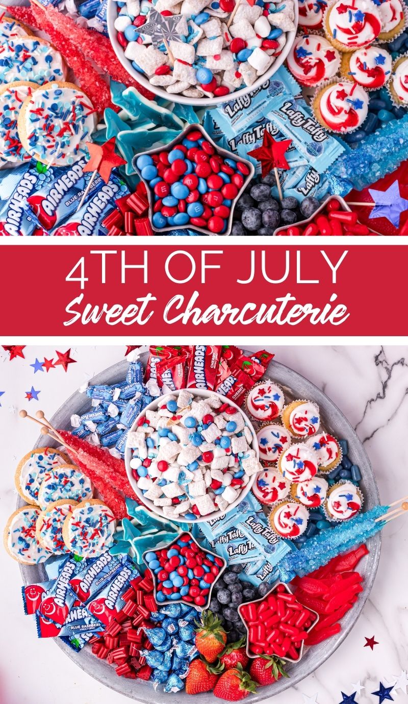 Are you ready to celebrate the 4th of July? Create this fun, 4th of July Sweet Charcuterie Board for the kids this year. via @familyfresh