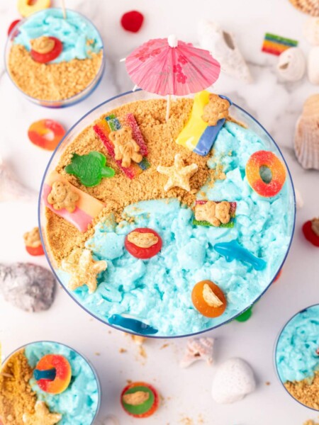 Fun Ocean Gelatin Dessert in serving dishes