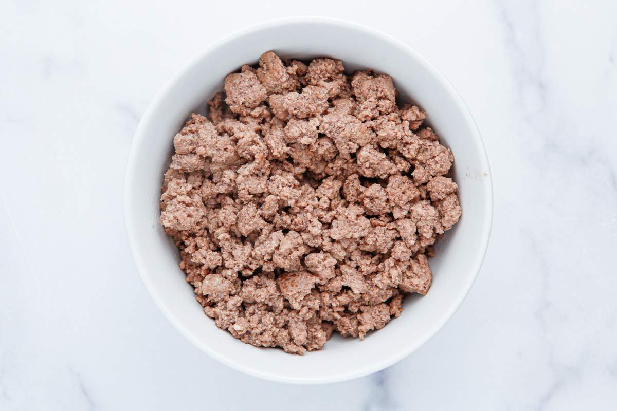 cooked beef in a bowl