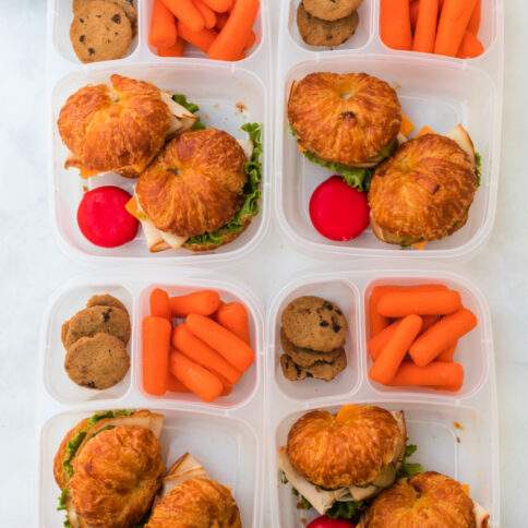 4 Mini Croissant Sandwich Lunchbox Idea