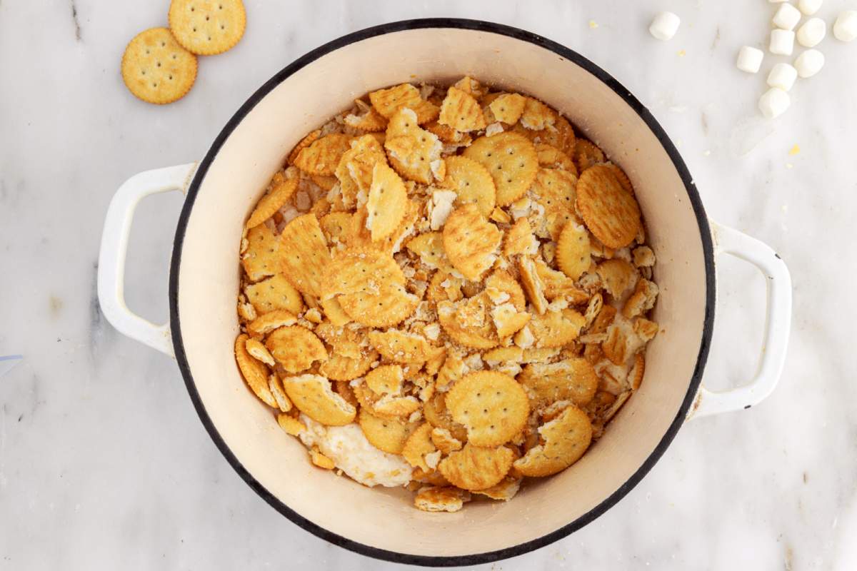crackers added to pot