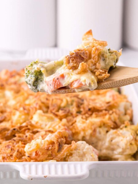 Vegetable Bake Casserole in a pan