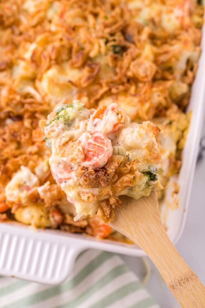 Vegetable Bake Casserole in a baking dish