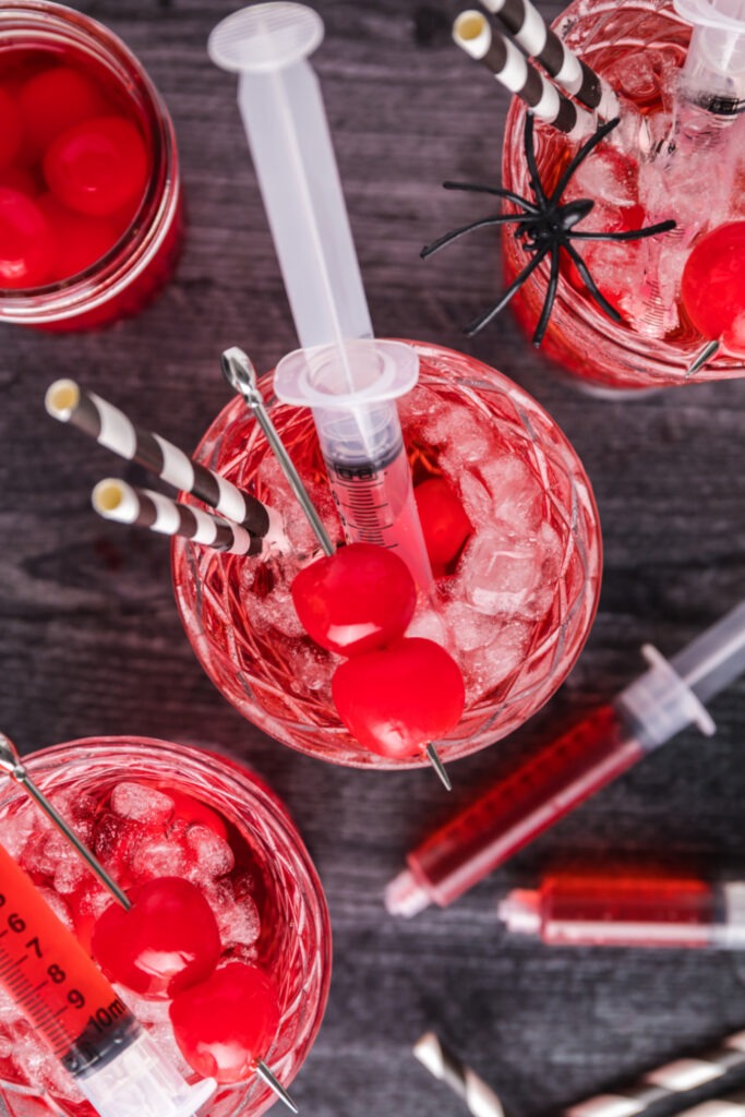 top down image of Dirty Shirley Halloween Drink 
