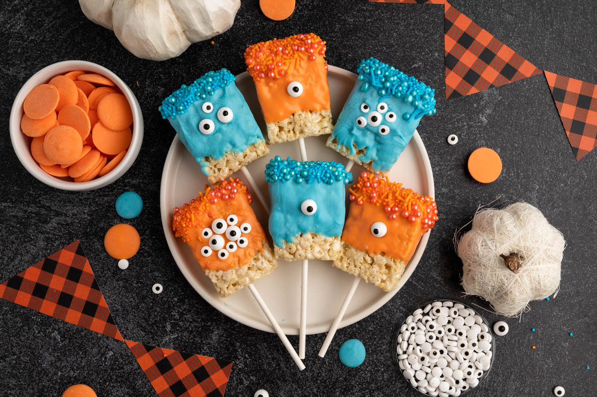 Monster Pops Rice Krispie Treats