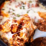 Slow Cooker Baked Ziti in a slow cooker