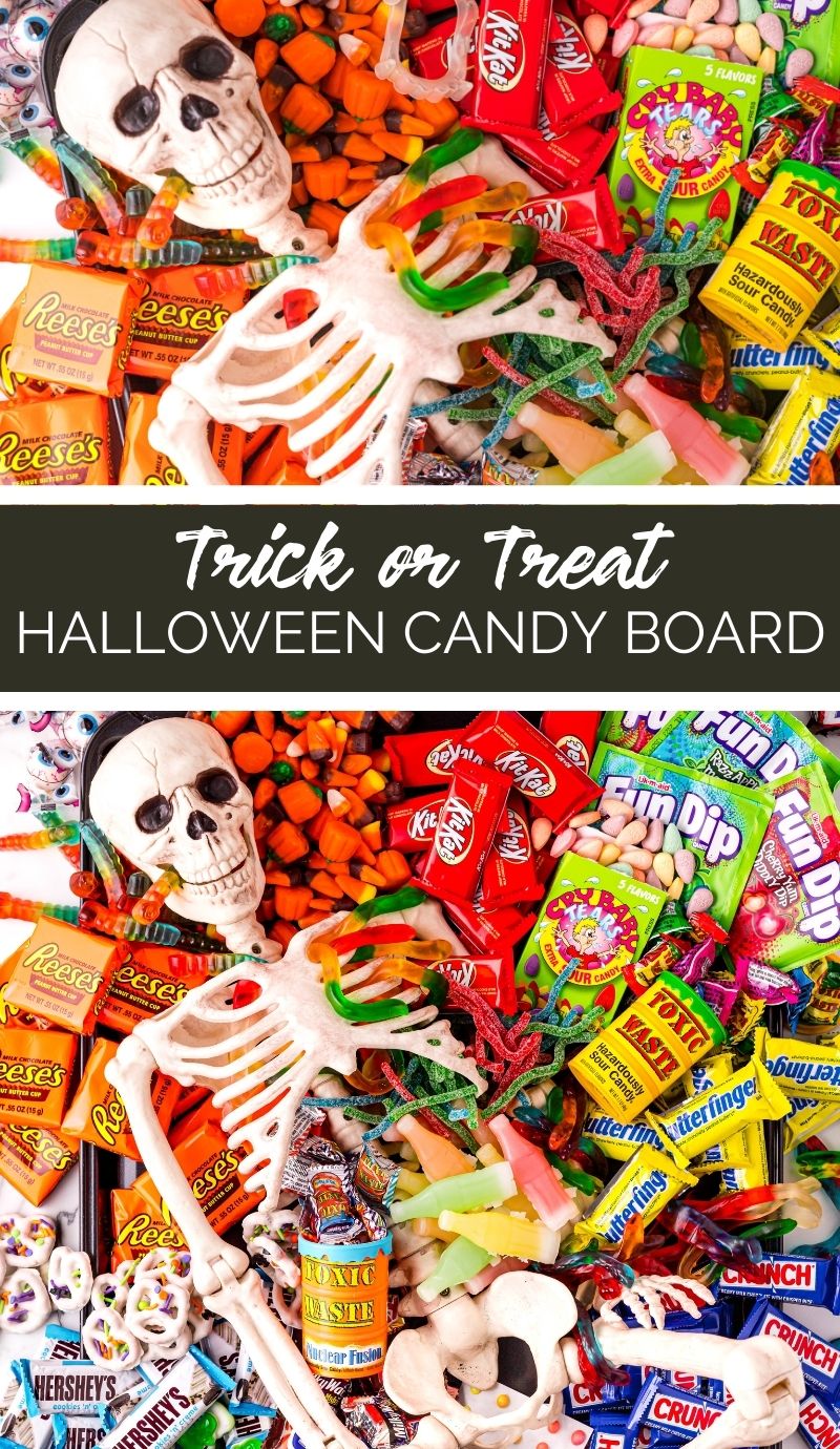 Are you hosting a Halloween party this year? Well, you are in for a treat then because this Trick or Treat Halloween Candy Board will have all the kids gathered around. via @familyfresh