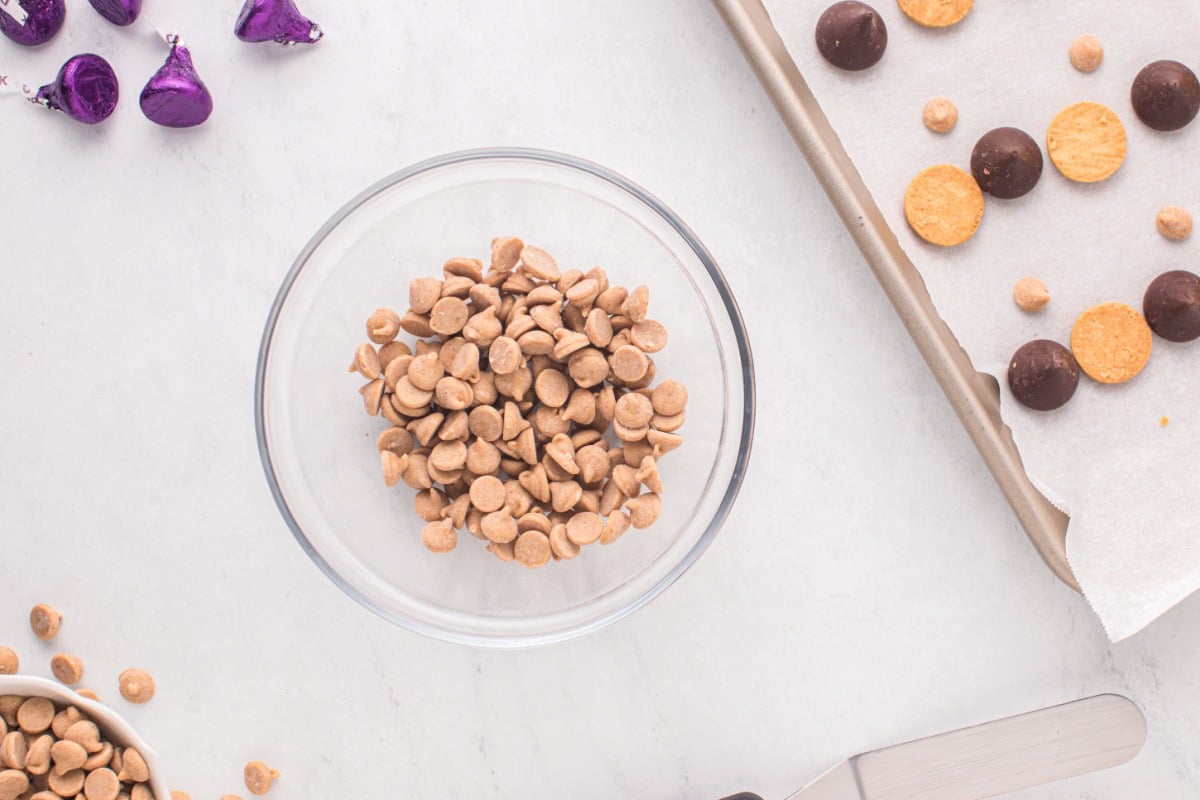 peanut butter chips in a bowl