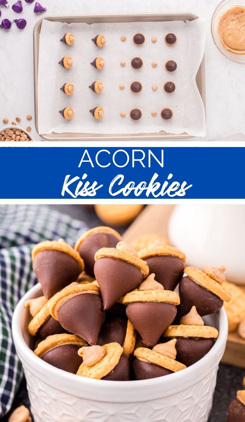 If you like peanut butter kisses, you’ll love these Easy Acorn Kiss Cookies. It’s the same cookie you know and love, dressed up for fall. via @familyfresh