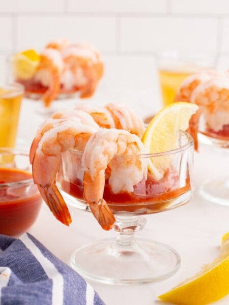 Easy Flavorful Shrimp Cocktail Recipe in serving cups