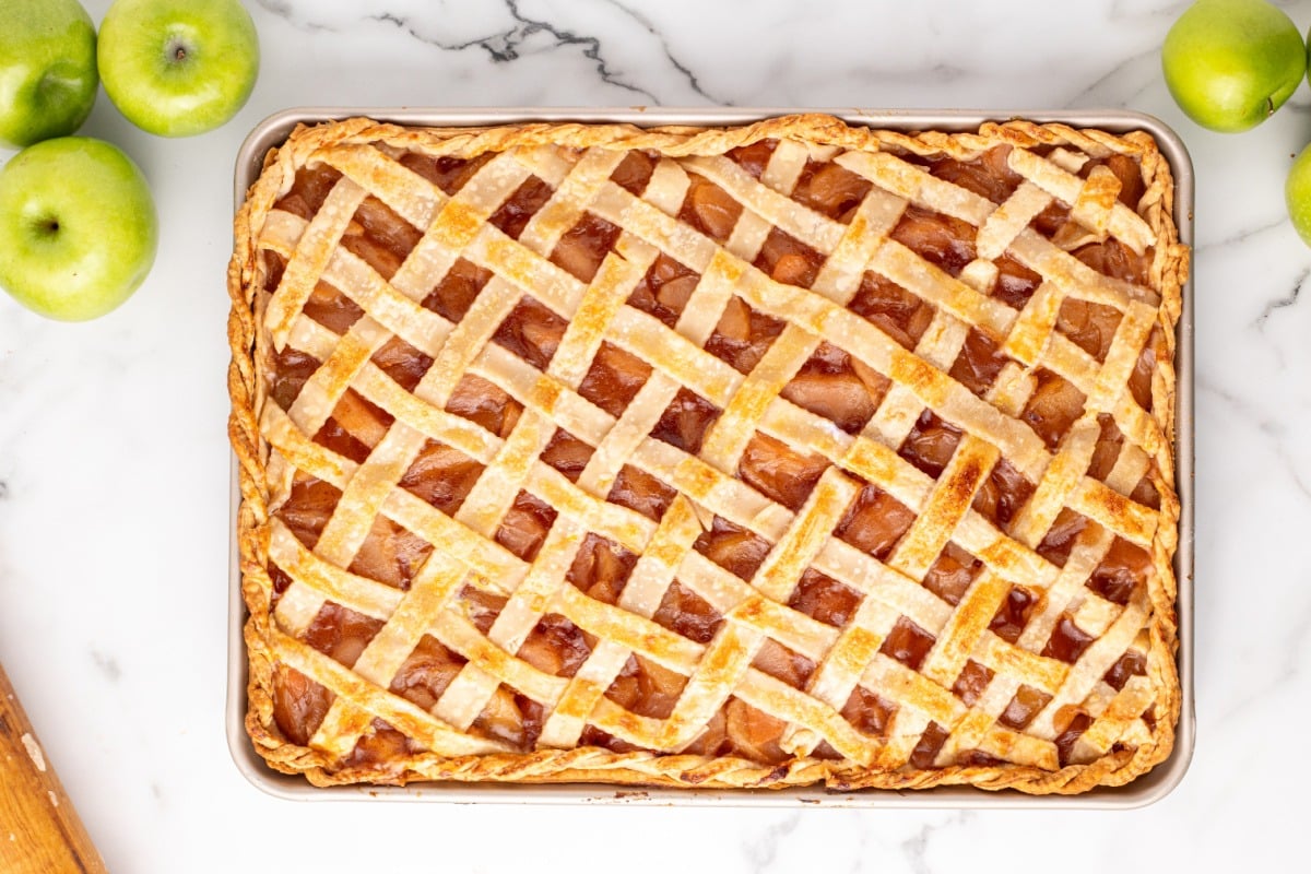 baked Sheet Pan Apple Slab Pie