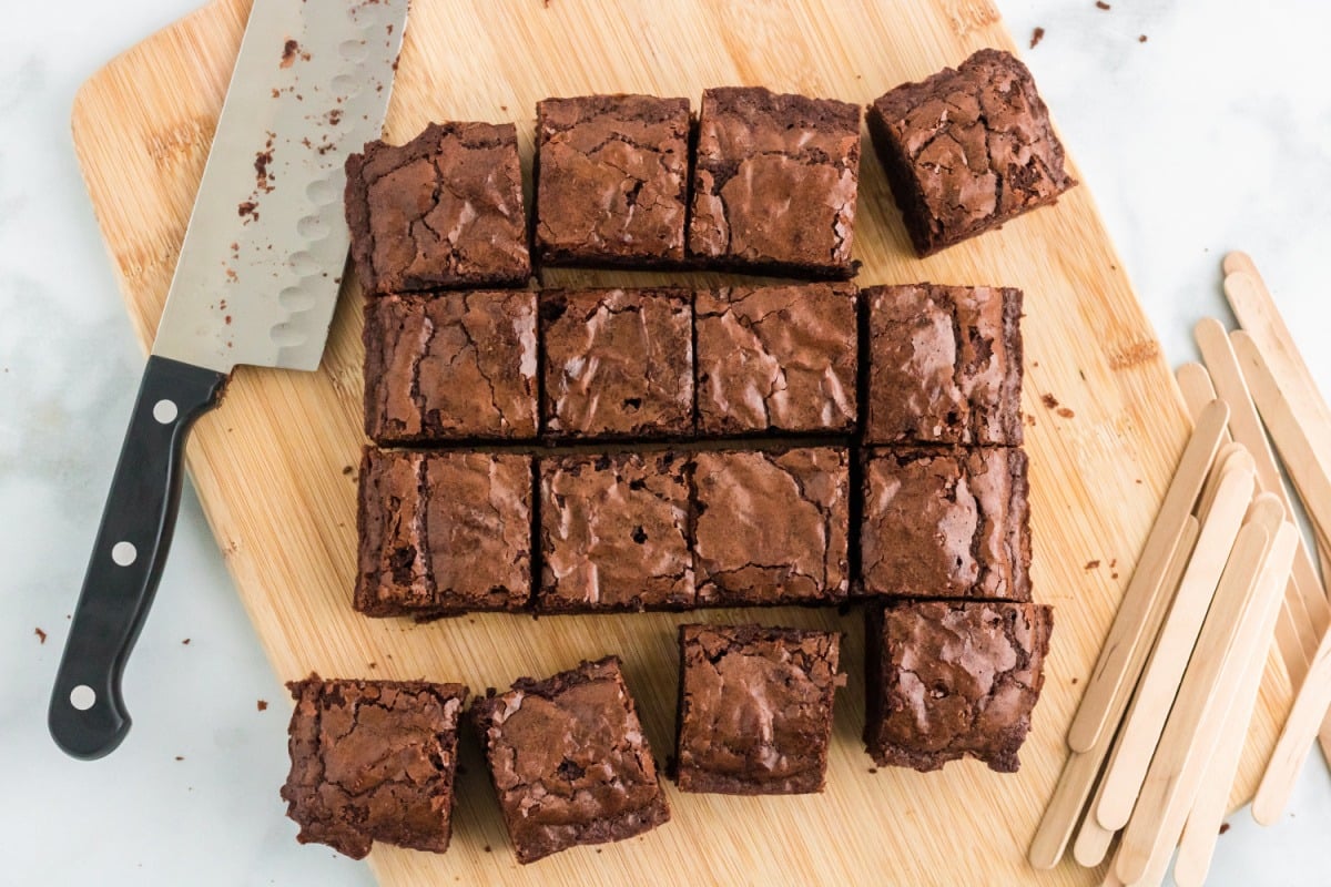 brownies cut into smaller squares