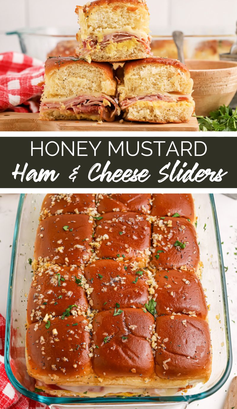 These Honey Mustard Ham and Cheese Sliders are a perfect blend of sweet and savory that promises to be a crowd pleaser. via @familyfresh