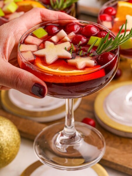 Starry Night Holiday Punch in a glass