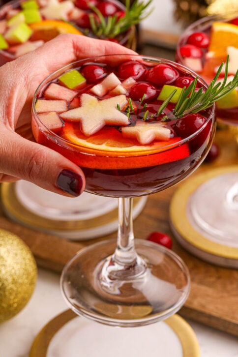 Starry Night Holiday Punch in a glass