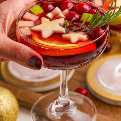 Starry Night Holiday Punch in a glass